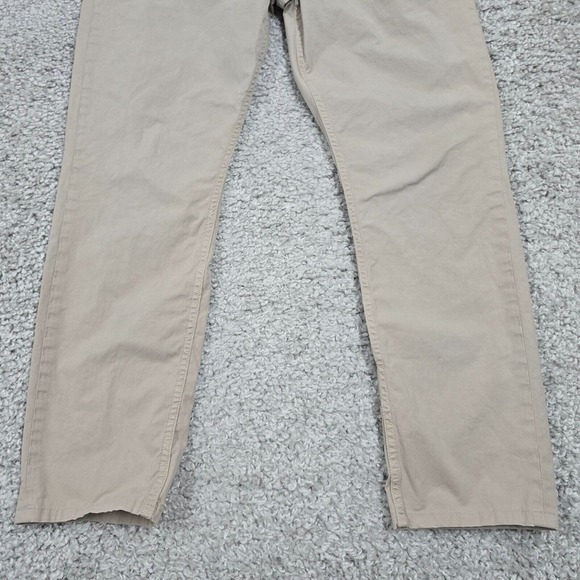 7 For All Mankind Pants 36 (Fits 35x29) Beige Adrien Airweft Twill Office Preppy - Picture 2 of 14